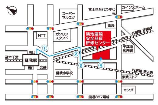 電車でのアクセス