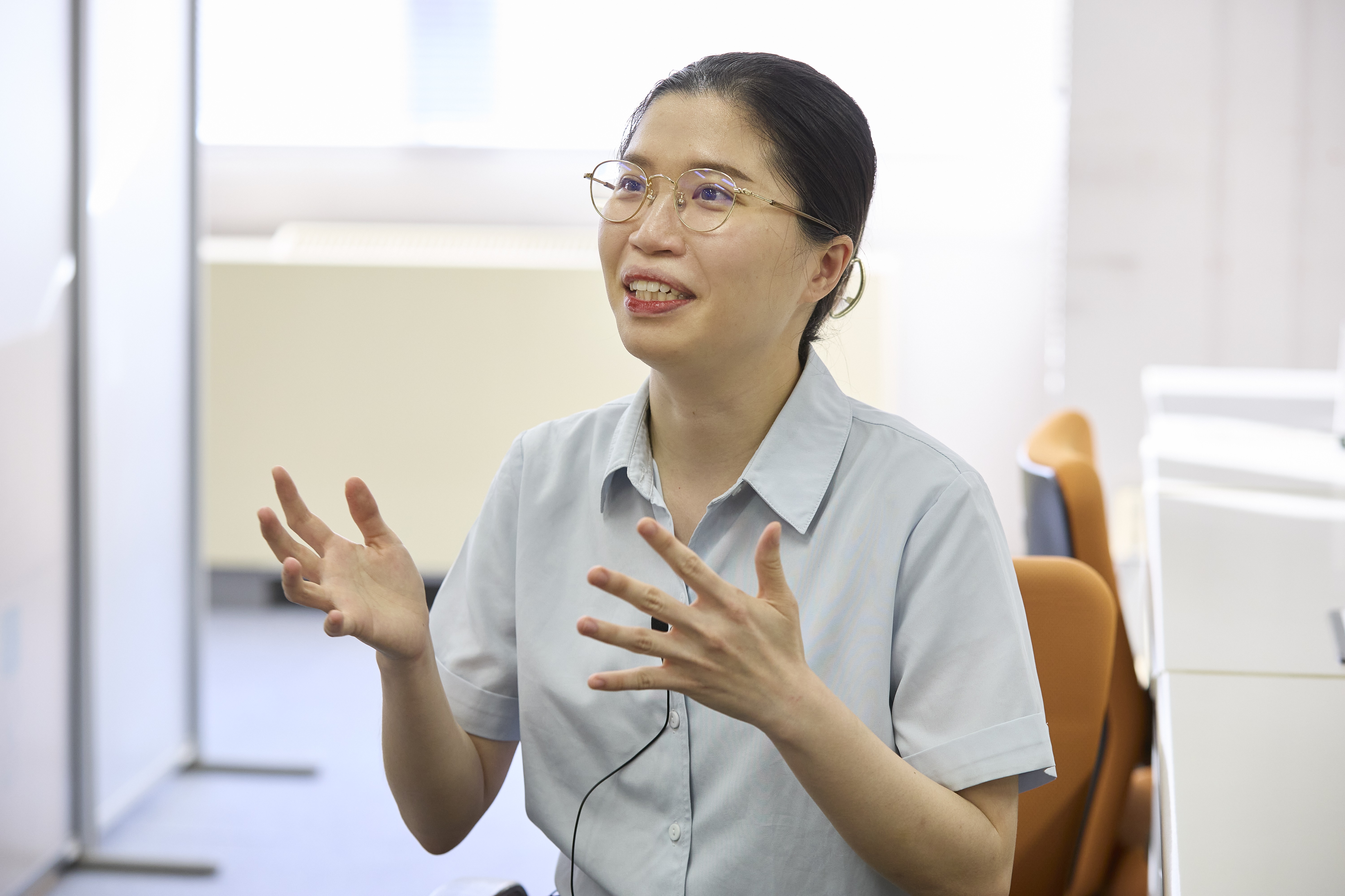 ベトナム出身のホアンさん。先輩たちが丁寧に仕事を教えてくれることがありがたいという